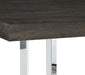 Coaster Benson Rectangular Trestle Base Dining Table Dark Oak and Chrome Default Title