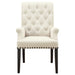 Coaster Alana Upholstered Arm Chair Beige and Smokey Black Default Title