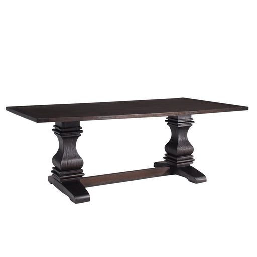 Coaster Parkins Double Pedestals Dining Table Rustic Espresso Default Title