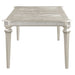 Coaster Evangeline Dining Table Set with Extension Leaf Ivory and Silver Oak Set of 9