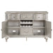 Coaster Evangeline 4-drawer Sideboard Server with Faux Diamond Trim Silver Oak Default Title