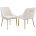 Coaster Mayette Parsons Wingback Dining Side Chairs Ivory (Set of 2) Beige