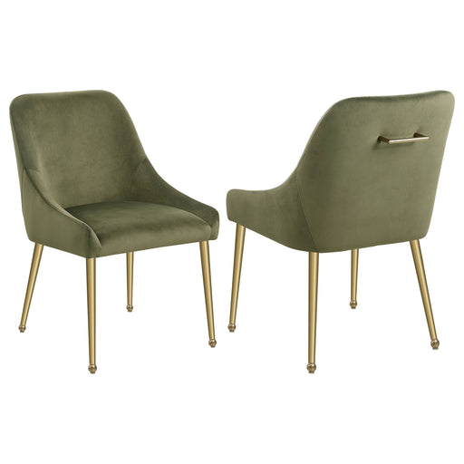 Coaster Mayette Parsons Wingback Dining Side Chairs Ivory (Set of 2) Green