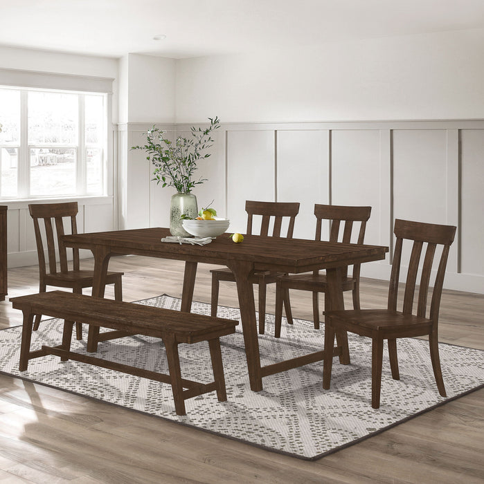 Coaster Reynolds Rectangular Dining Table Set Brown Oak Set of 7