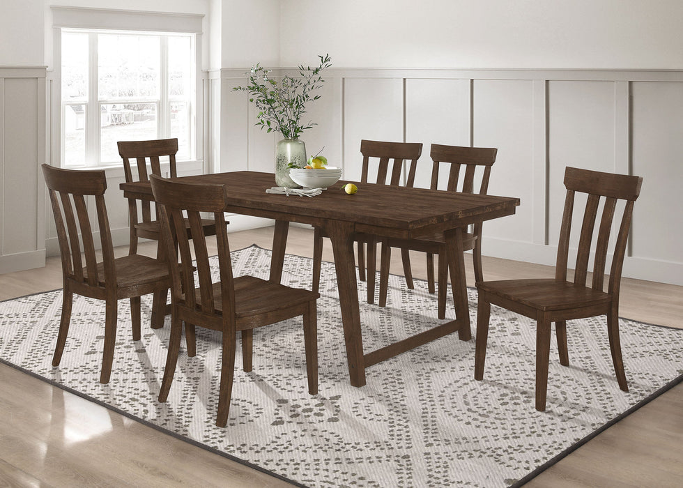 Coaster Reynolds Rectangular Dining Table Set Brown Oak Set of 7