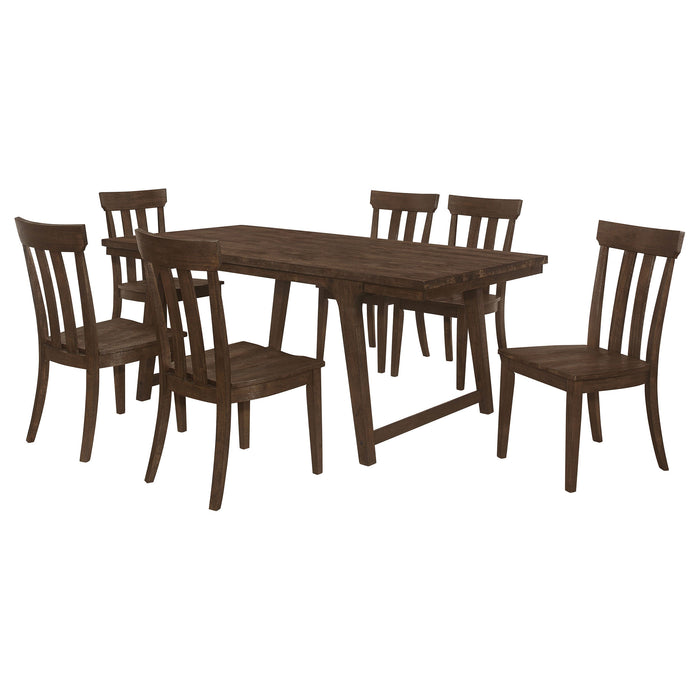 Coaster Reynolds Rectangular Dining Table Set Brown Oak Set of 7