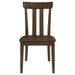 Coaster Reynolds Slat Back Dining Side Chair Brown Oak (Set of 2) Default Title