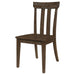 Coaster Reynolds Slat Back Dining Side Chair Brown Oak (Set of 2) Default Title