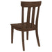 Coaster Reynolds Slat Back Dining Side Chair Brown Oak (Set of 2) Default Title