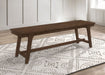 Coaster Reynolds Rectangular Trestle Base Dining Bench Brown Oak Default Title