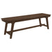 Coaster Reynolds Rectangular Trestle Base Dining Bench Brown Oak Default Title