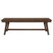 Coaster Reynolds Rectangular Trestle Base Dining Bench Brown Oak Default Title