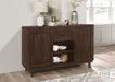 Coaster Reynolds 2-door Dining Sideboard Server Brown Oak Default Title