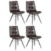 Coaster Aiken Tufted Dining Chairs Charcoal (Set of 4) Brown