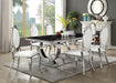 Coaster Antoine Rectangular Dining Set Creamy White and Chrome Set of 5