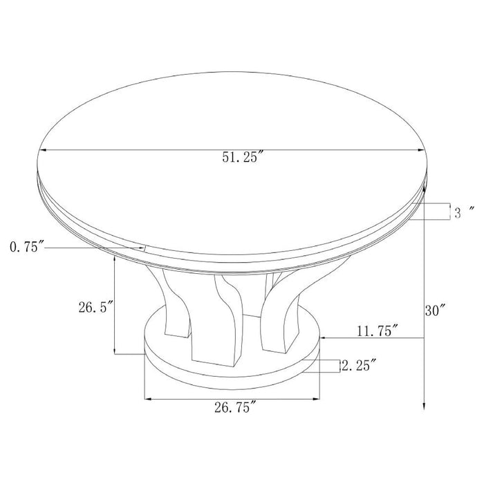 Coaster Anchorage Round Dining Set Chrome Default Title