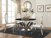 Coaster Anchorage Round Dining Table Chrome and Black Default Title