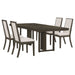 Coaster Kelly Rectangular Dining Table Set Beige and Dark Grey Set of 5