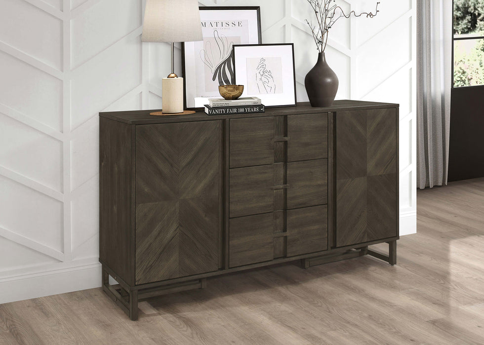 Coaster Kelly 3-drawer Storage Dining Sideboard Server Dark Grey Default Title