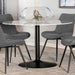 Coaster Bartole Round Dining Table White and Matte Black Default Title