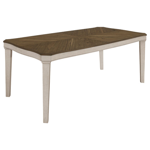 Coaster Ronnie Starburst Dining Table Nutmeg and Rustic Cream Default Title