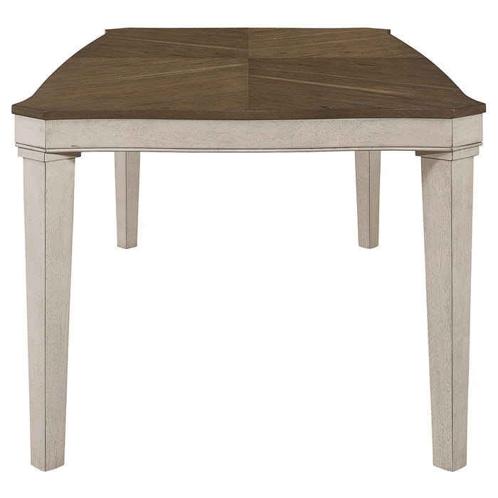 Coaster Ronnie Starburst Dining Table Nutmeg and Rustic Cream Default Title