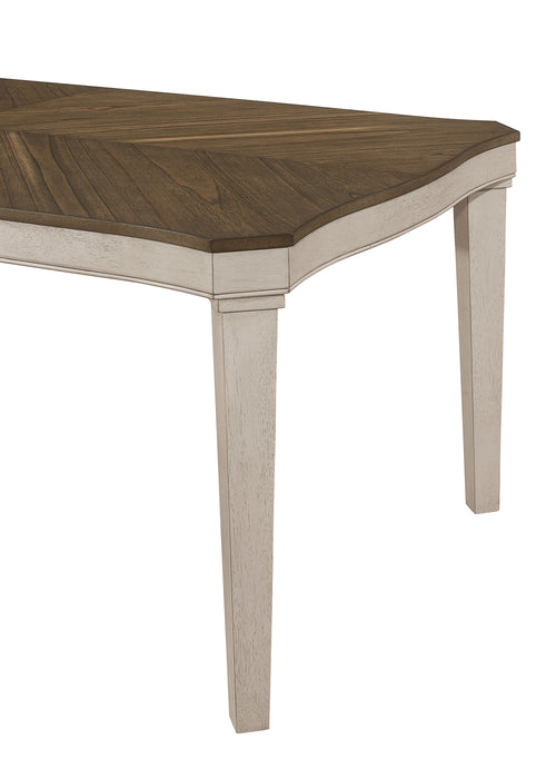 Coaster Ronnie Starburst Dining Table Nutmeg and Rustic Cream Default Title