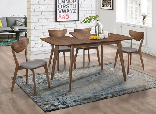 Coaster Alfredo Dining Room Set Natural Walnut and Grey Set of 5