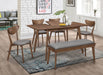 Coaster Alfredo Rectangular Dining Table Natural Walnut Default Title