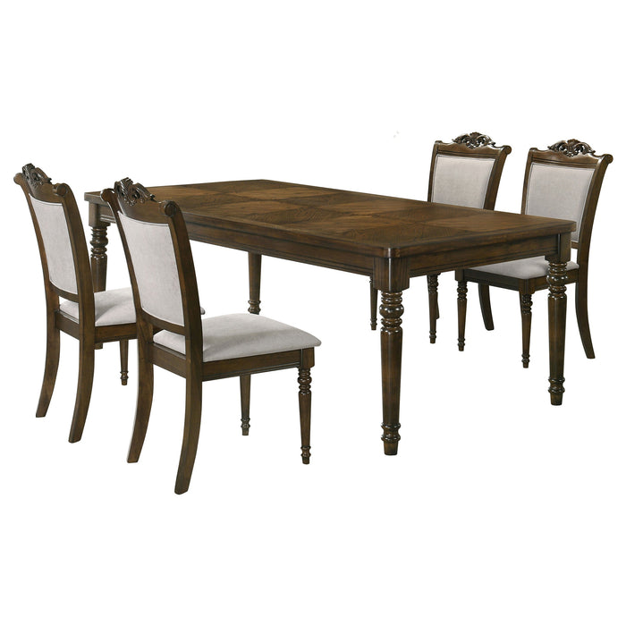 Coaster Willowbrook Rectangular Dining Table Set Walnut Set of 5