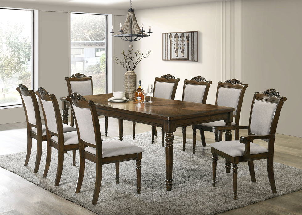 Coaster Willowbrook Rectangular Dining Table Set Walnut Set of 9