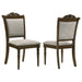 Coaster Willowbrook Upholstered Dining Side Chair Grey and Chestnut (Set of 2) Default Title