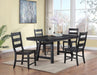 Coaster Newport Rectangular Trestle Table Dining Set Black Set of 5