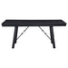 Coaster Newport Rectangular Trestle Table Dining Set Black Set of 6