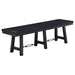 Coaster Newport Rectangular Trestle Table Dining Set Black Set of 6