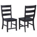 Coaster Newport Ladder Back Dining Side Chair Black (Set of 2) Default Title