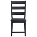 Coaster Newport Ladder Back Dining Side Chair Black (Set of 2) Default Title