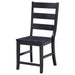 Coaster Newport Ladder Back Dining Side Chair Black (Set of 2) Default Title