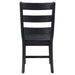 Coaster Newport Ladder Back Dining Side Chair Black (Set of 2) Default Title