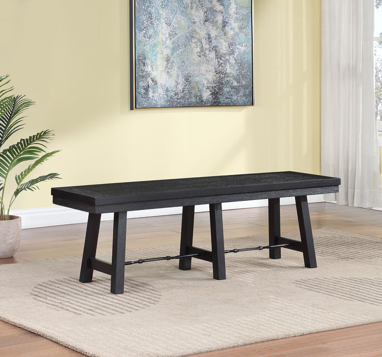 Coaster Newport Trestle Dining Bench Black Default Title