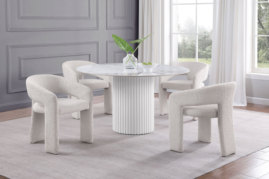 Eudora Boucle Upholstered Dining Side Chair Cream