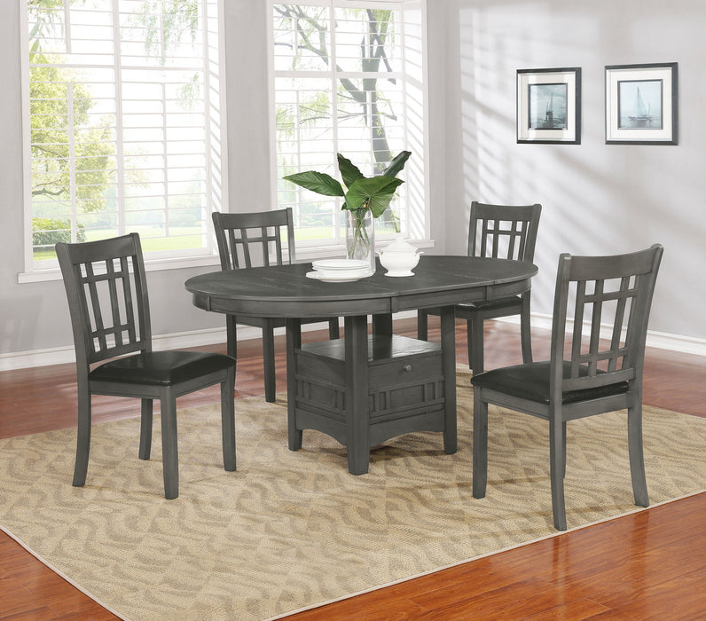 Coaster Lavon Dining Table with Storage Medium Grey Default Title