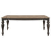 Coaster Bridget Rectangular Dining Table Brown Brushed and Charcoal Sandthrough Default Title