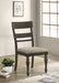 Coaster Bridget Ladder Back Dining Side Chair Stone Brown and Charcoal Sandthrough (Set of 2) Default Title