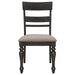 Coaster Bridget Ladder Back Dining Side Chair Stone Brown and Charcoal Sandthrough (Set of 2) Default Title