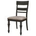 Coaster Bridget Ladder Back Dining Side Chair Stone Brown and Charcoal Sandthrough (Set of 2) Default Title