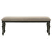 Coaster Bridget Upholstered Dining Bench Stone Brown and Charcoal Sandthrough Default Title