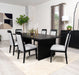 Coaster Brookmead Rectangular Dining Set with 18" Removable Extension Leaf Black Set of 7