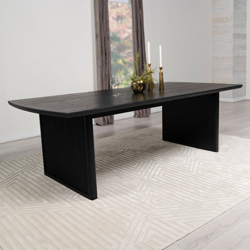 Coaster Brookmead Rectangular Dining Table with 18" Removable Extension Leaf Black Default Title