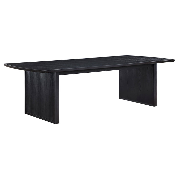 Coaster Brookmead Rectangular Dining Table with 18" Removable Extension Leaf Black Default Title